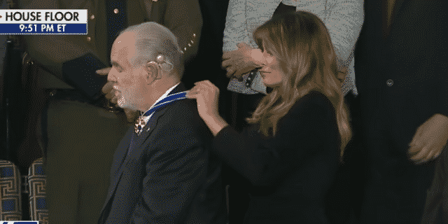 Trump, FLOTUS Suprise Rush Limbaugh by Awarding Him the Medal of Freedom at the SOTU