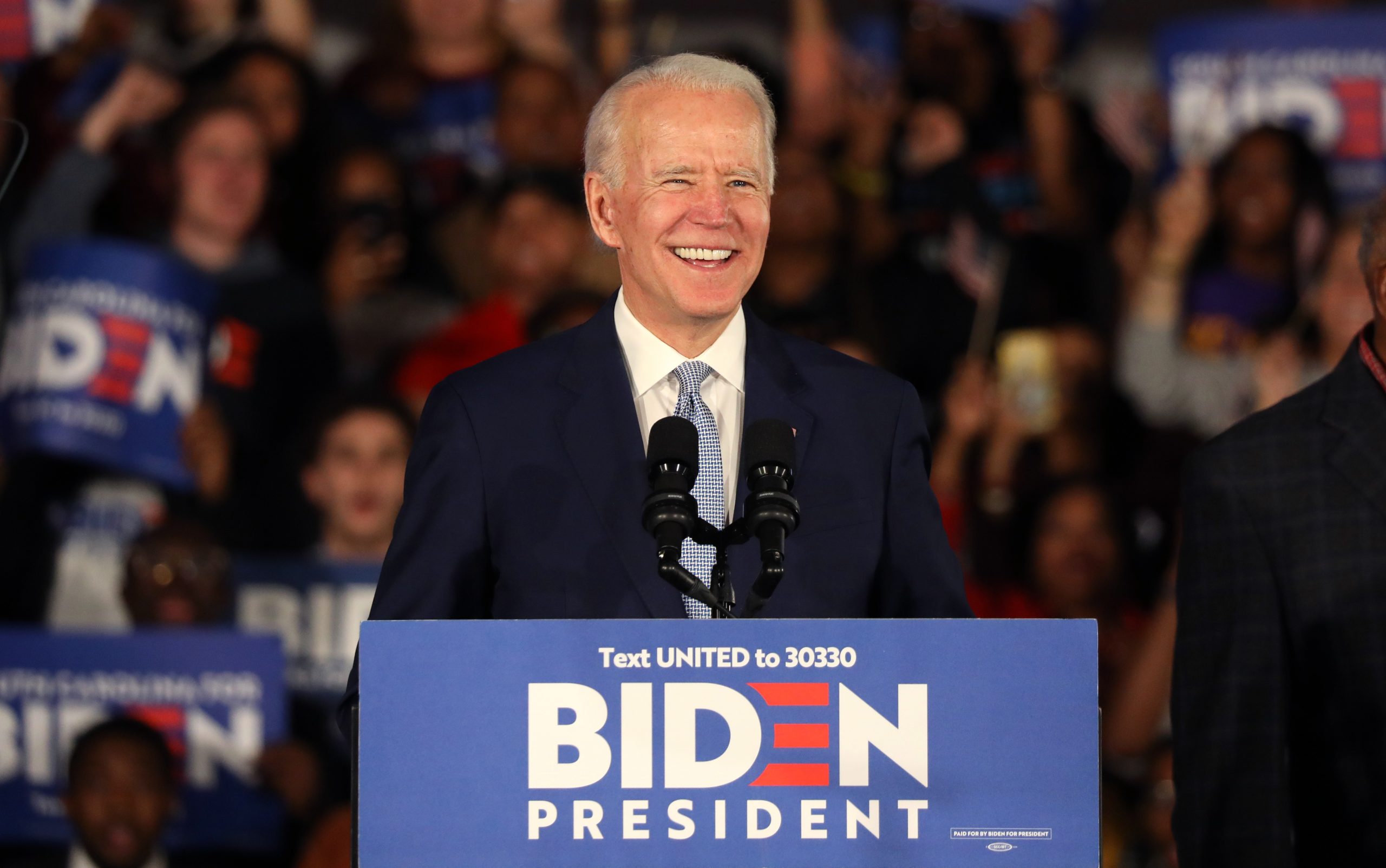 Protesters Shout ‘Let Dairy Die’ as They Rush the Stage During Biden’s Super Tuesday Speech