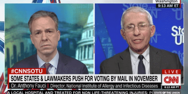 Fauci Admits He Can’t ‘Guarantee’ It Will Be Safe for In-Person Voting in November