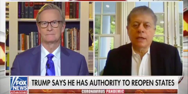 Judge Napolitano Shoots Down Trump’s Claim He Has ‘Total’ Authority Over Reopening Economy