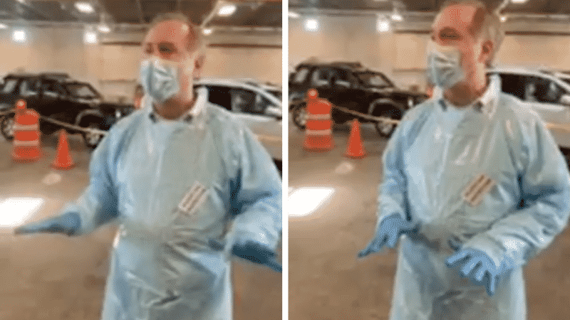 While Wearing Gloves and a Mask, Wisconsin Assembly Speaker Defends Holding Election