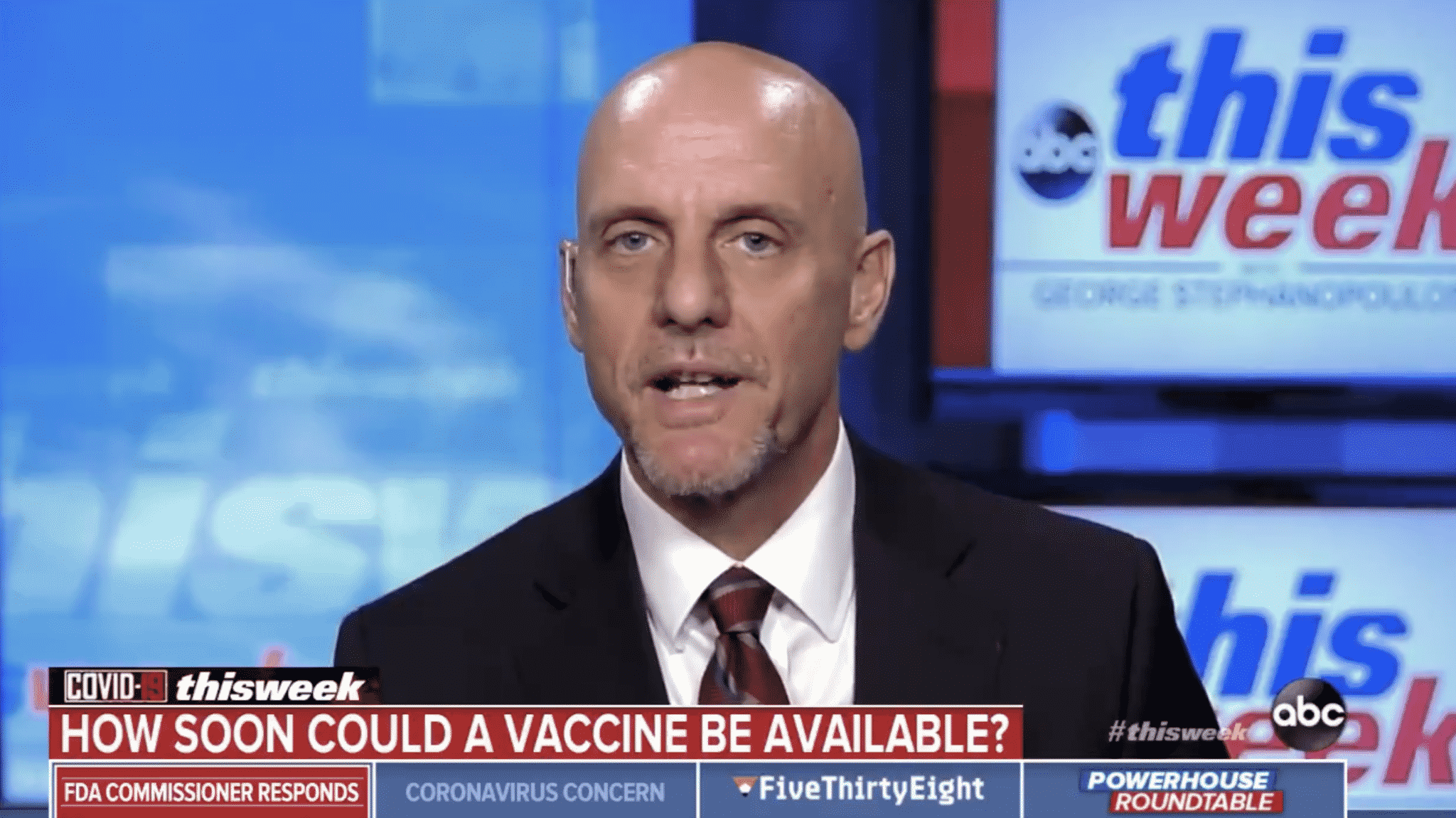 FDA Commissioner Stephen Hahn Says He ‘Can’t Predict When a Vaccine Will Be Available’
