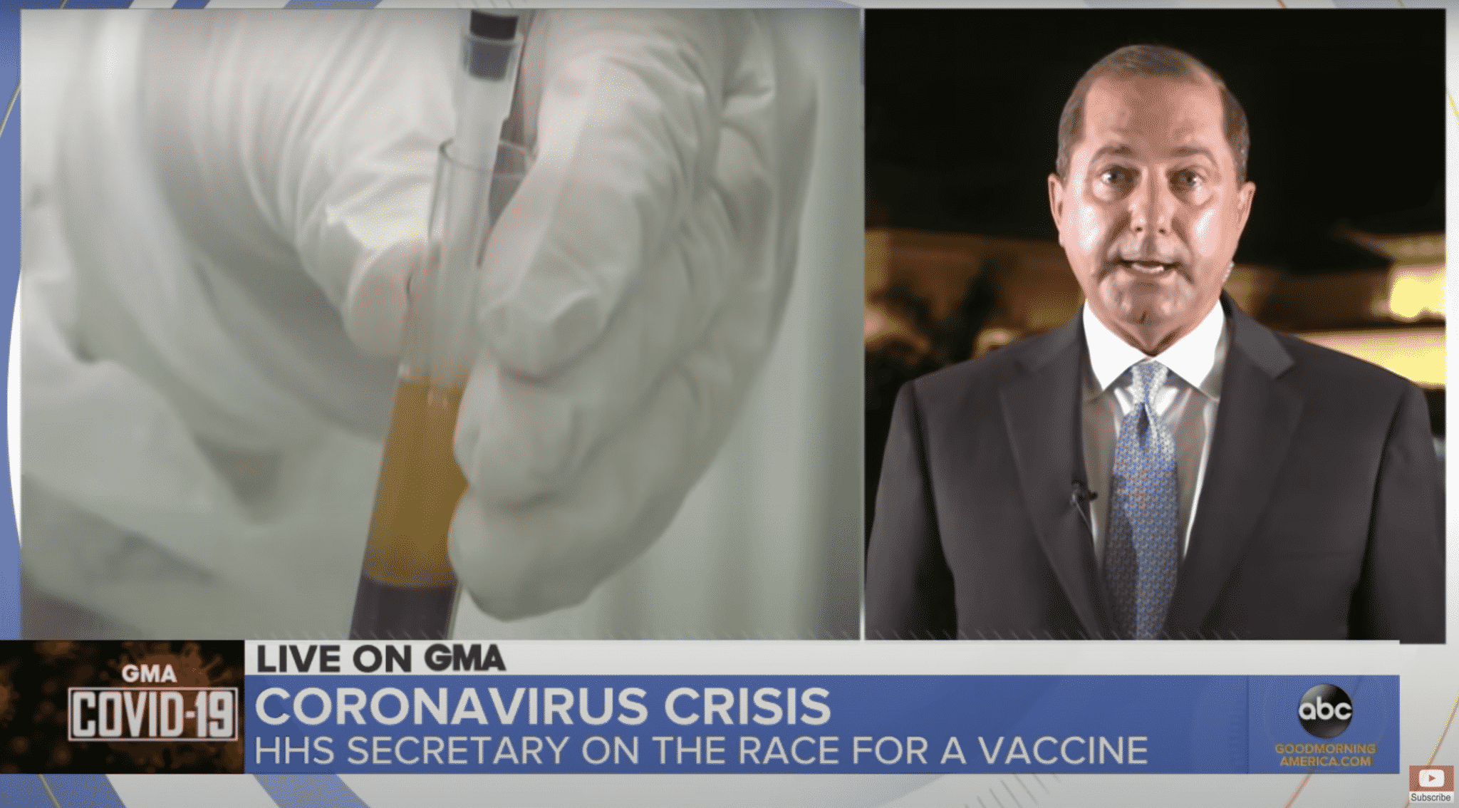 ‘The Point Is Not to Be First’: Azar Reacts to Russia’s Claim of the World’s First COVID-19 Vaccine