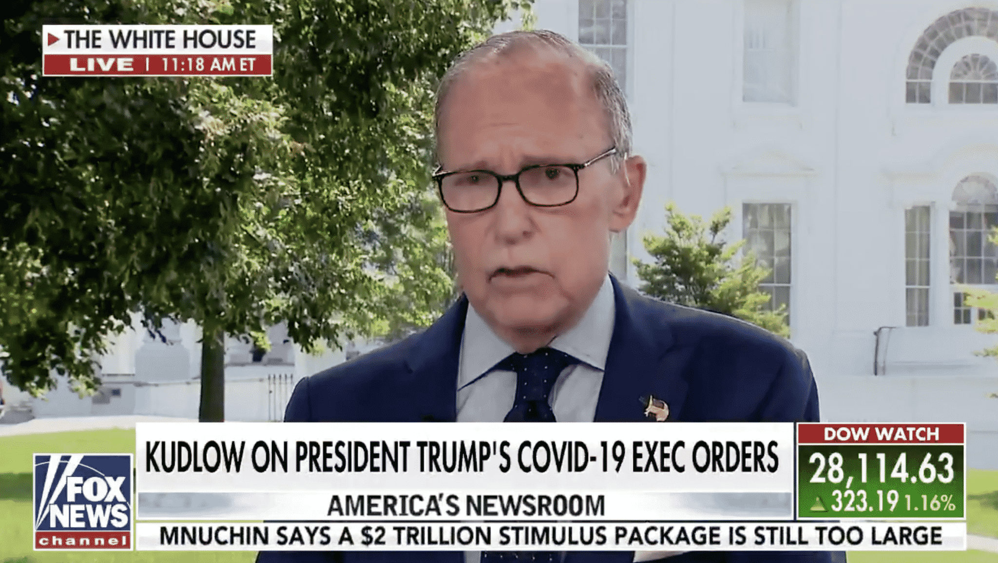 Kudlow Expects Enhanced Unemployment Checks to Go Out in Roughly Two Weeks