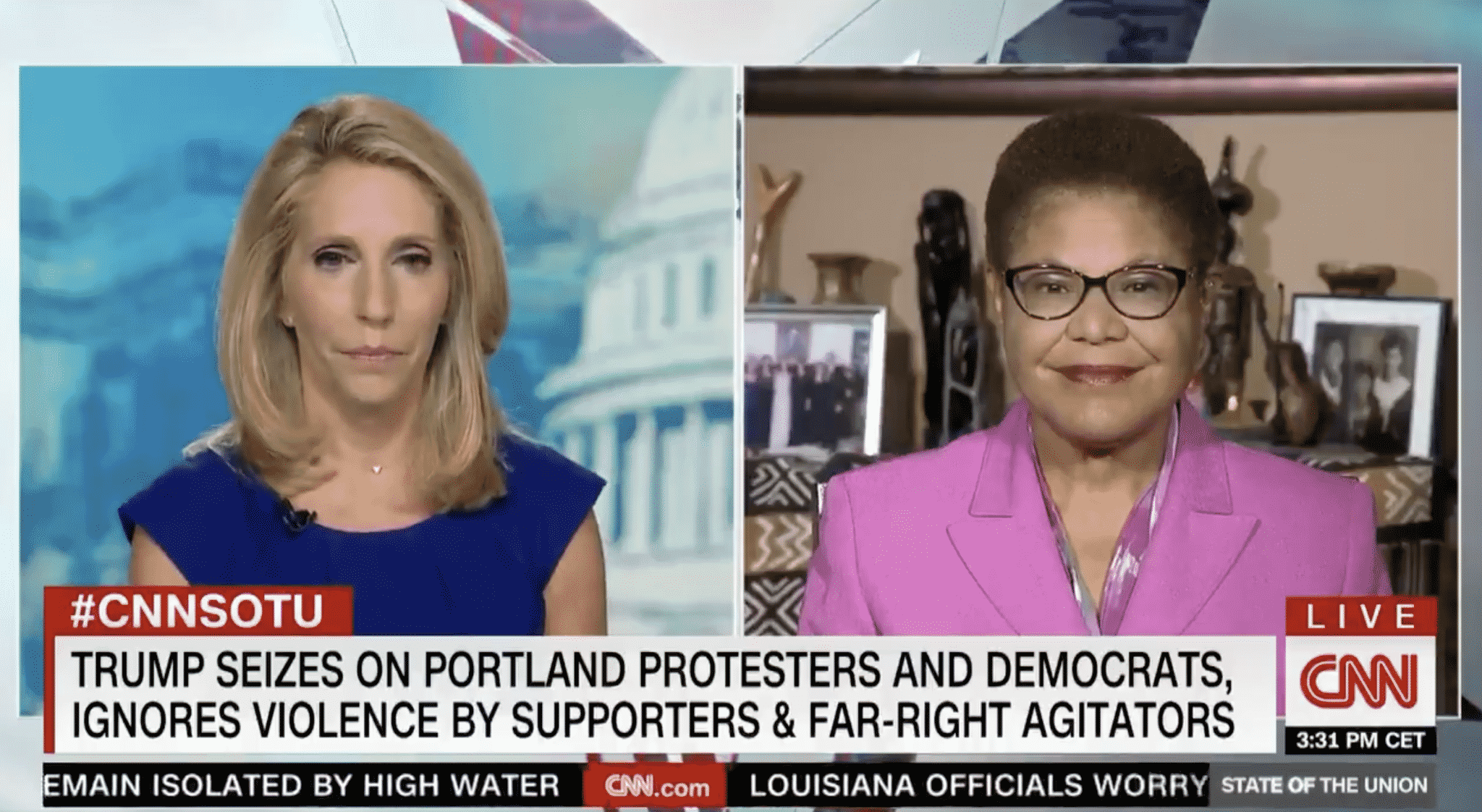 Karen Bass Says the Purpose of Trump’s Upcoming Visit to Kenosha Is to ‘Make Things Worse’