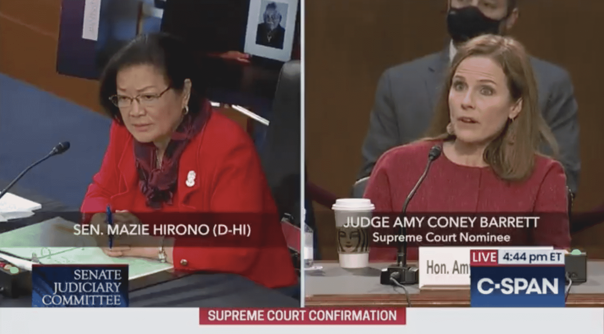 Sen. Mazie Hirono Asks Barrett if She Has Sexually Assaulted or Harrassed Anyone