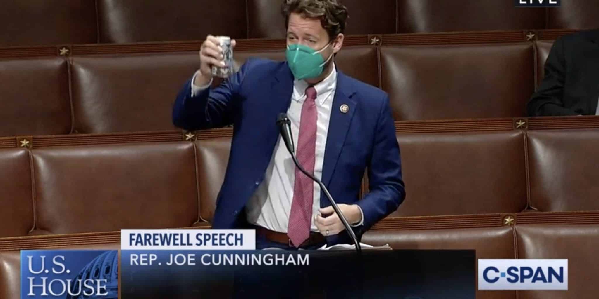 Outgoing Congressman Opens a Beer and Toasts ‘Republican and Democrat’ Colleagues in Final Speech
