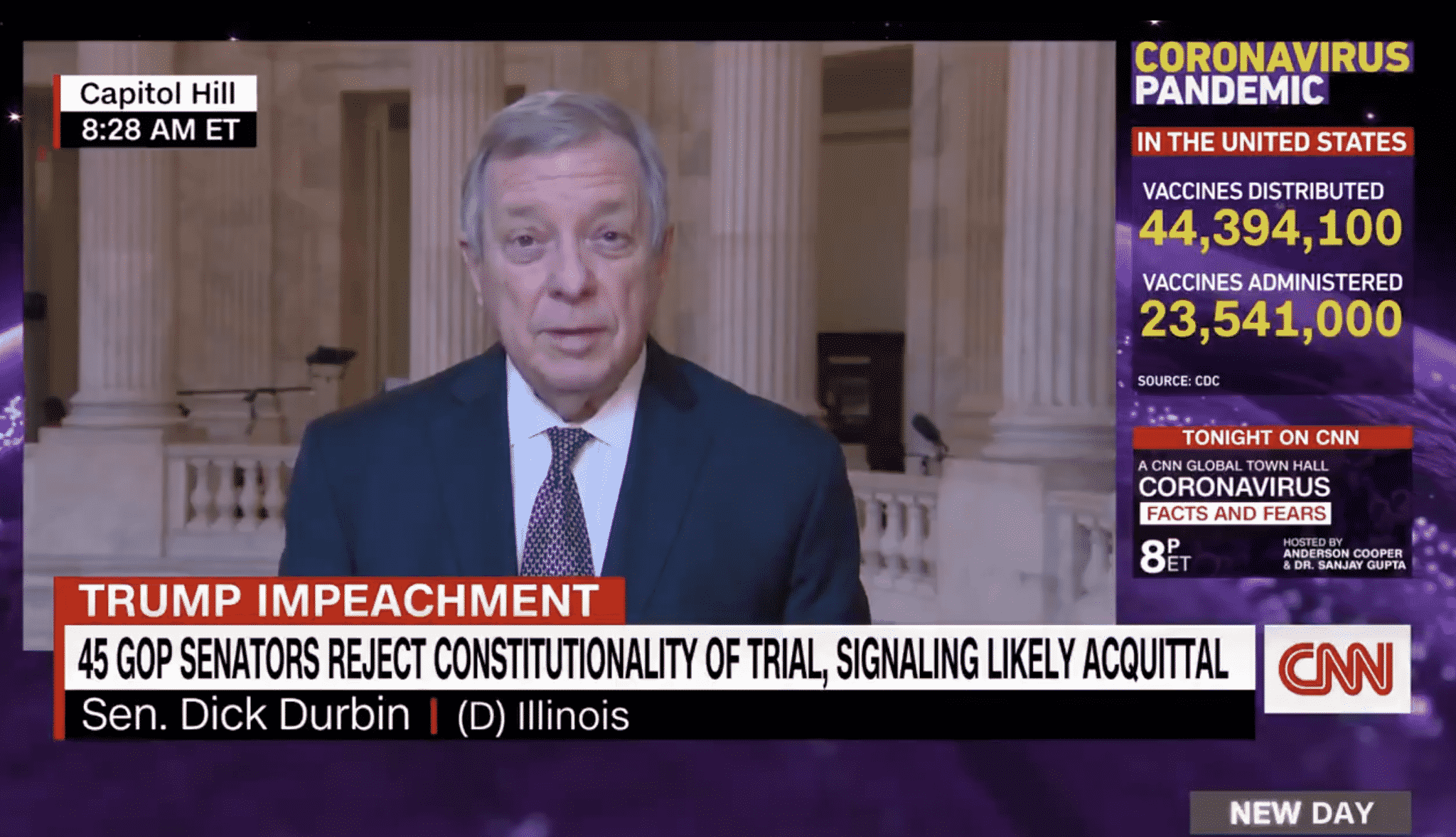 Durbin Questions Where GOP Loyalty Lies After Senators Try To Dismiss Trump’s Impeachment Trial
