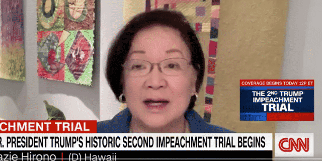 Sen. Mazie Hirono Predicts GOP Senators Will Not Convict Trump Out of ‘Fear’