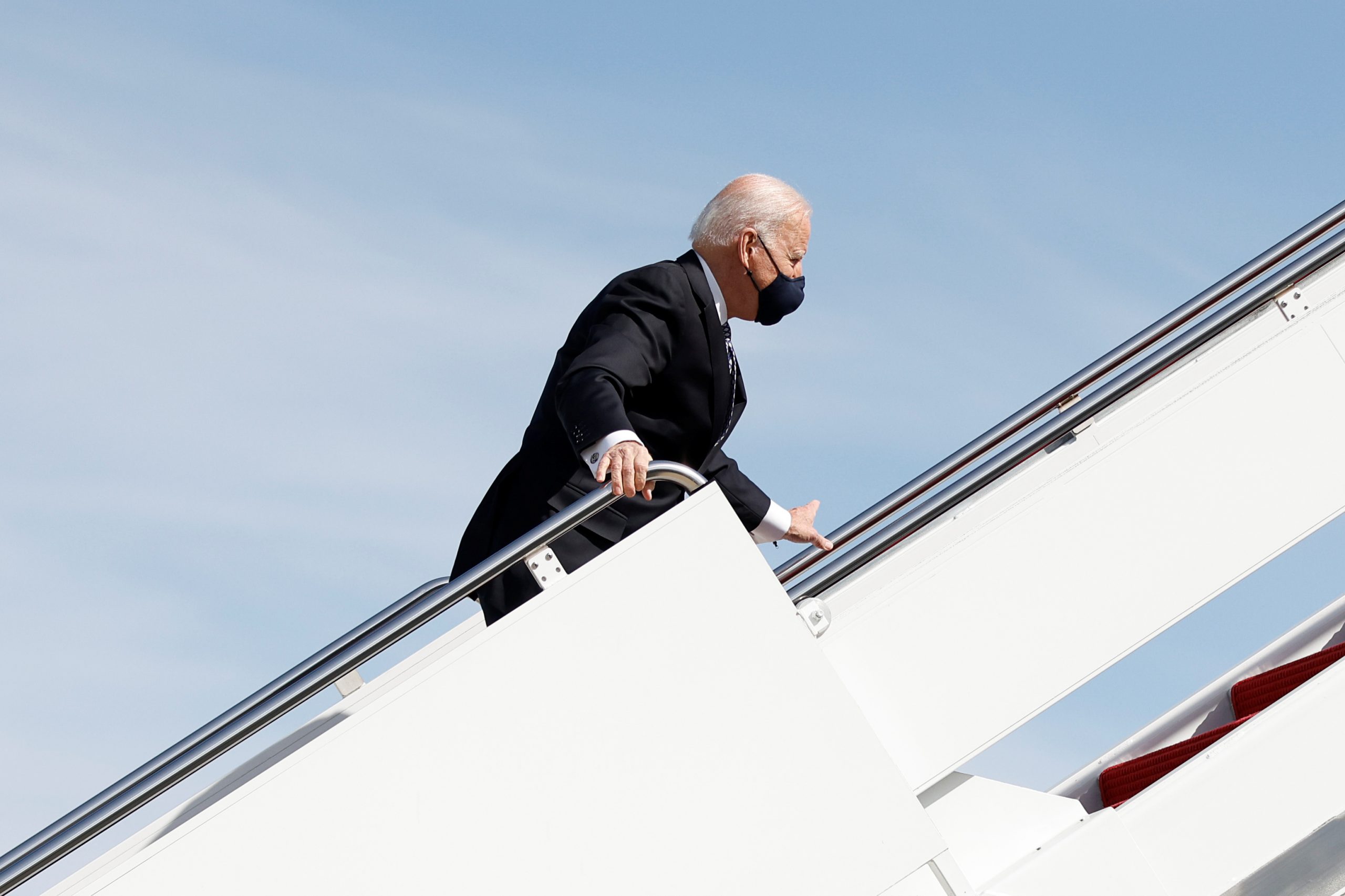 Biden Stumbles While Boarding Air Force One, WH Says He Is Doing Fine