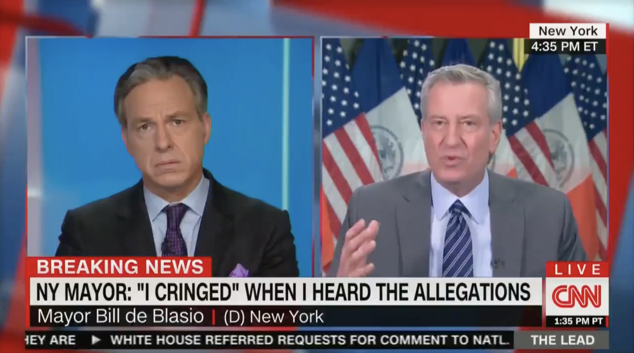 De Blasio Argues Cuomo Should Resign if ‘Any’ of the Allegations Against Him Are True