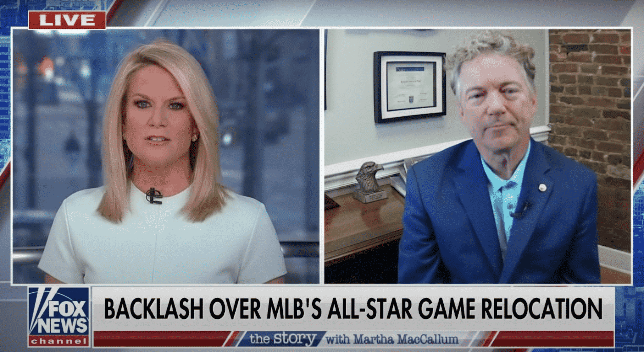 Rand Paul: Boycotting the MLB Is ‘The Only Thing That Will Teach Them a Lesson’