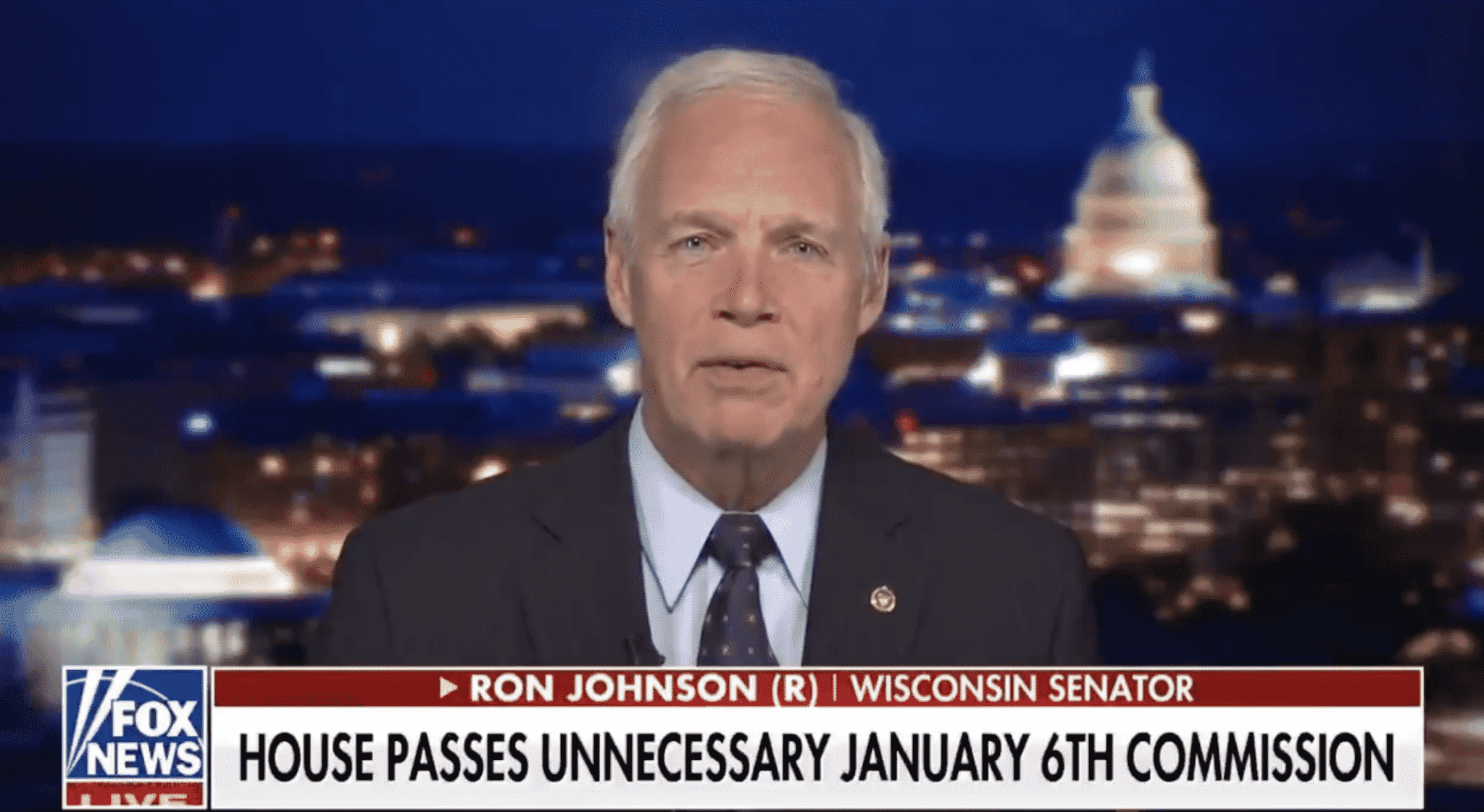 Sen. Ron Johnson Slams Jan. 6 Commission, Suggests ‘It Was Peaceful Protests’