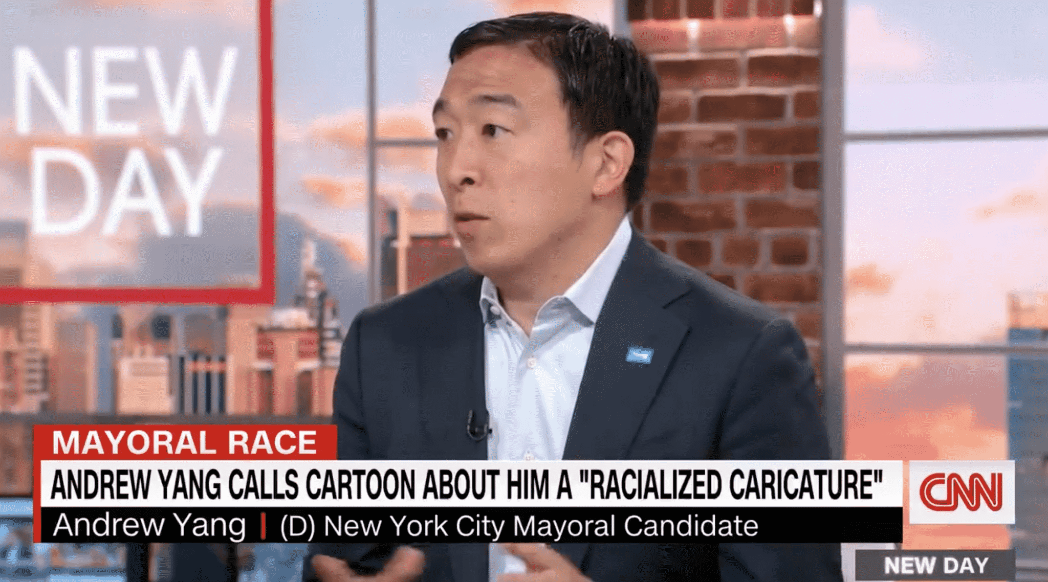 Andrew Yang Argues Political Cartoon Depicting Him ‘Rings False’