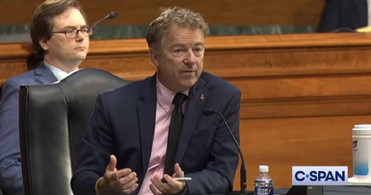Commentary: Sen. Paul: Fauci Lied Under Oath on Gain of Function Research in Wuhan