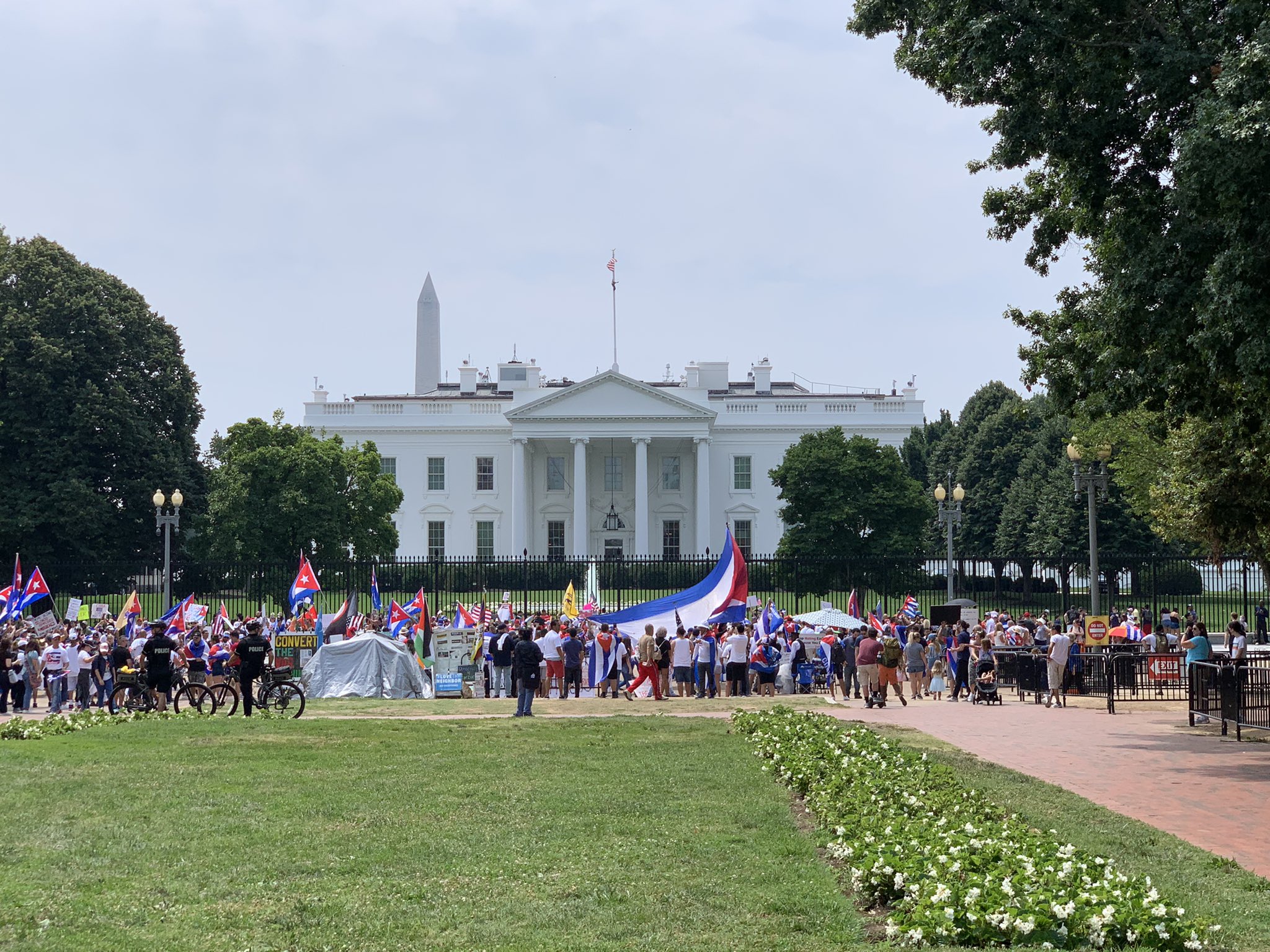 Cuban Protesters Vow ‘We Won’t Let Biden Sleep Until They Hear Us’ As They Head to White House