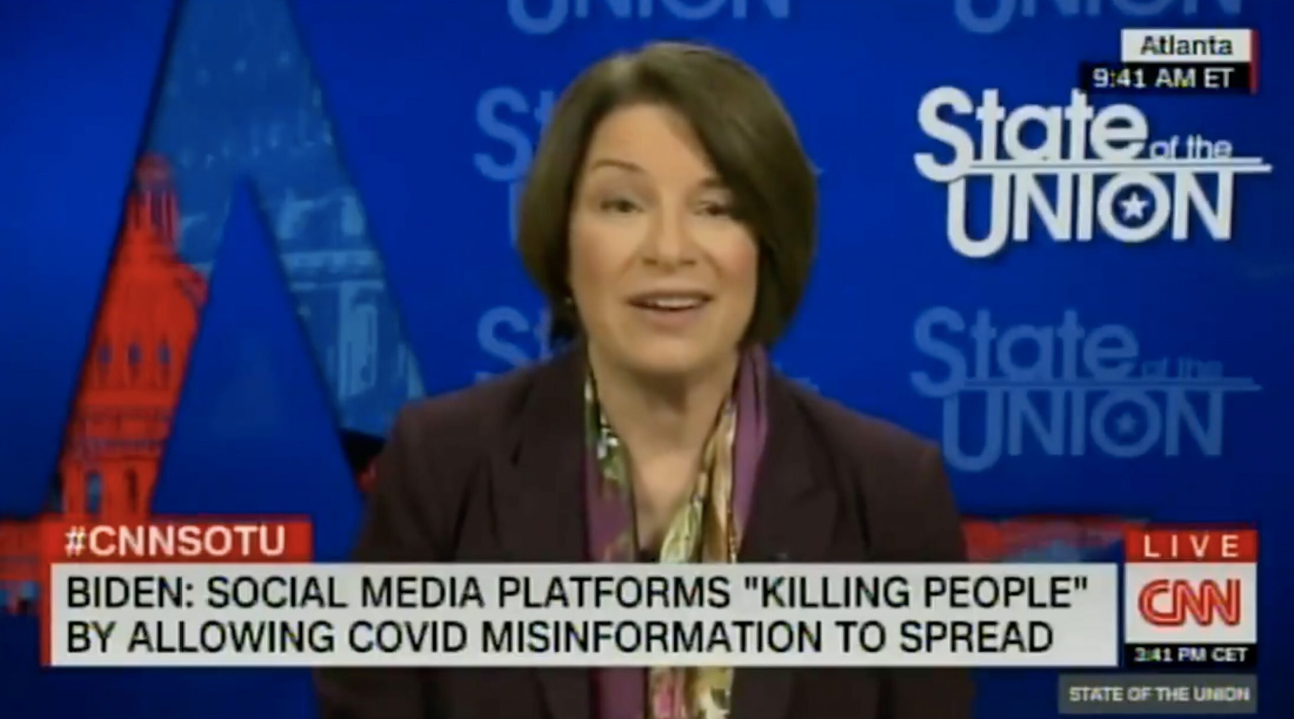 Klobuchar Torches Social Media Companies: ‘Greatly’ Contributed To COVID-19 Misinformation