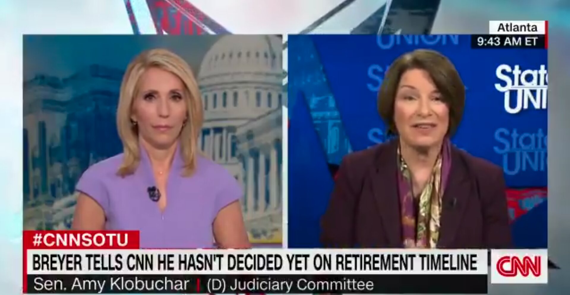 Klobuchar: ‘If’ Justice Breyer Is Going To Retire ‘It Should Be Sooner Rather Than Later’
