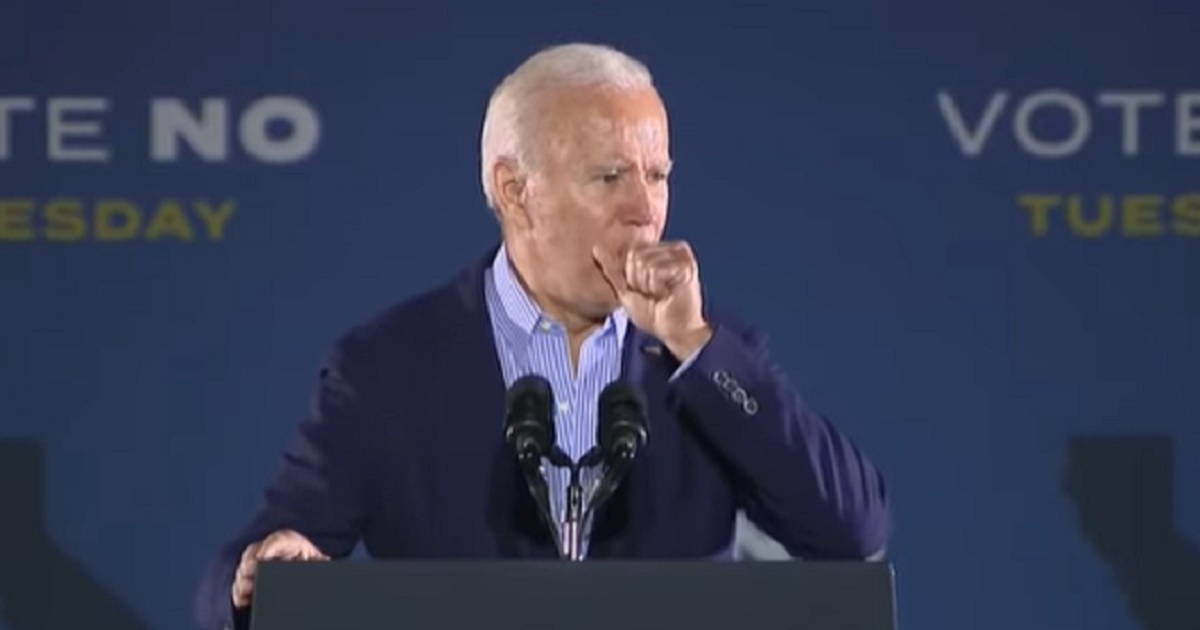 Watch: Biden’s Coughing Repeatedly Interrupts Entire Speech Rallying for Gavin Newsom