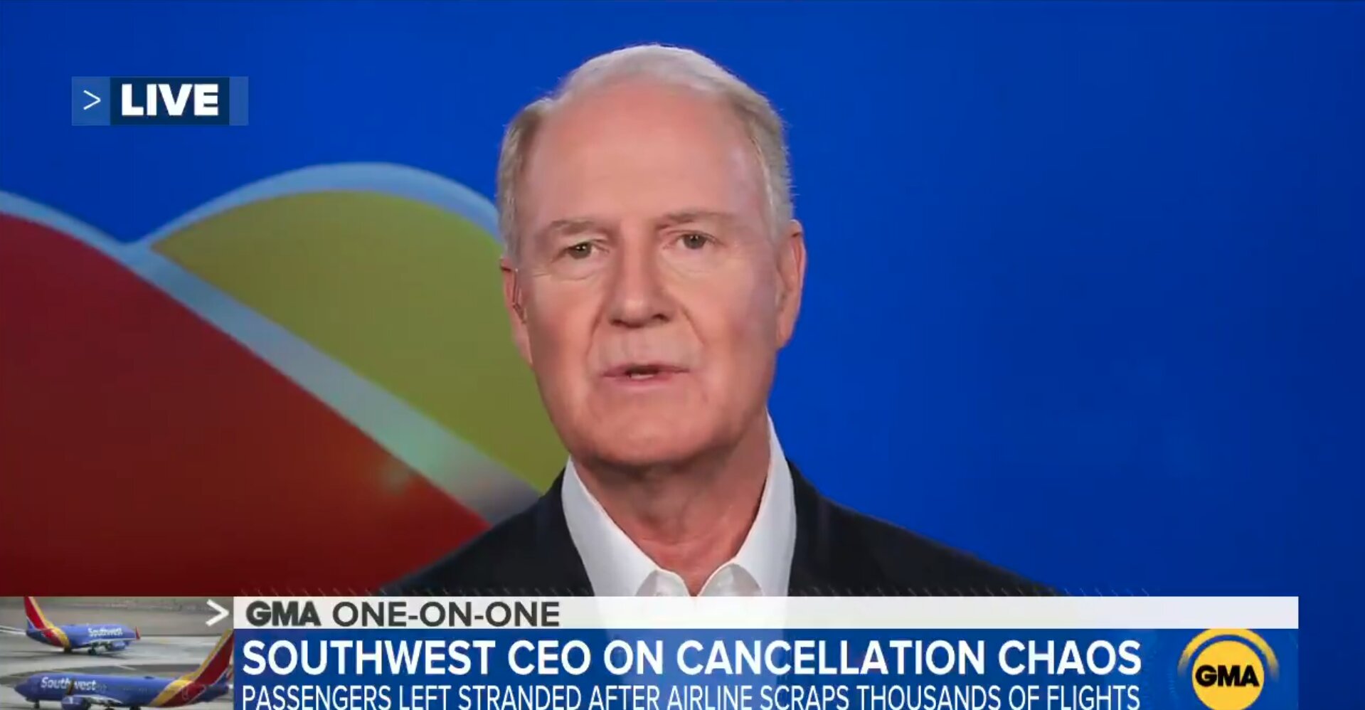 Southwest CEO Smacks Down Speculation Opposition to Vaccine Mandates Caused Mass Cancellations