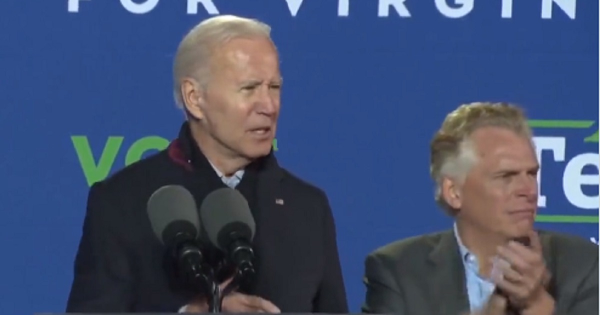Biden Slurs and Stumbles Trying to Brag on McAuliffe’s Record: ‘Milliuns Uh Pre-Care Gogu’