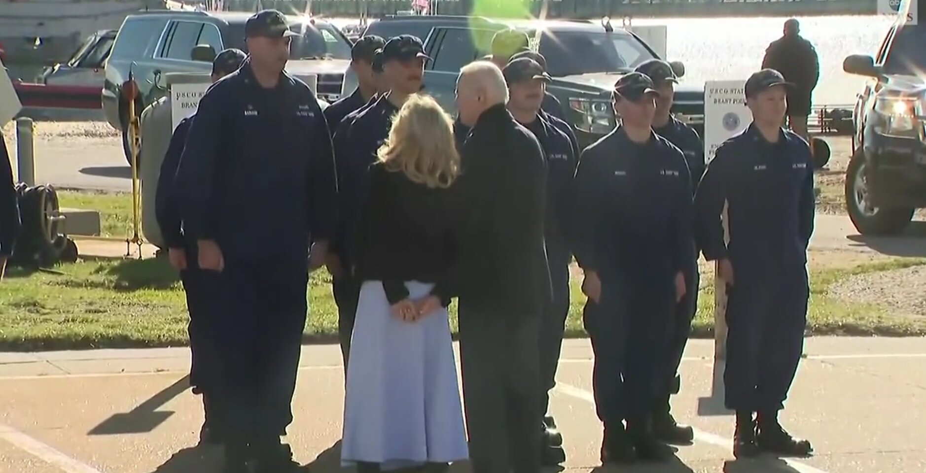 Biden Visits With Coast Guard Service Members on Thanksgiving