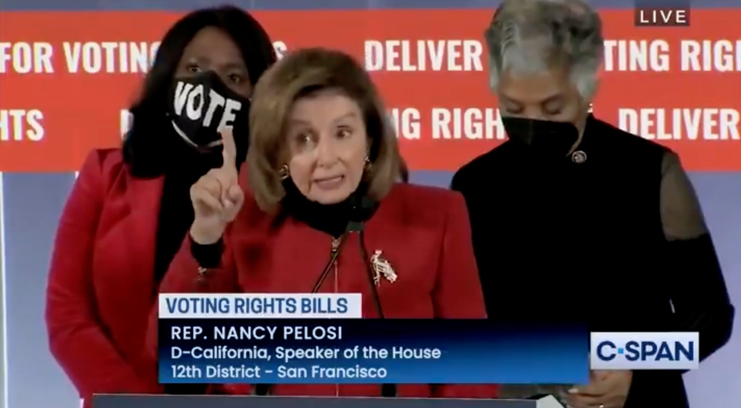 Pelosi Claims Washington, Jefferson Would Have ‘Tears in Their Eyes’ if Voting Rights Legislation Is Not Passed