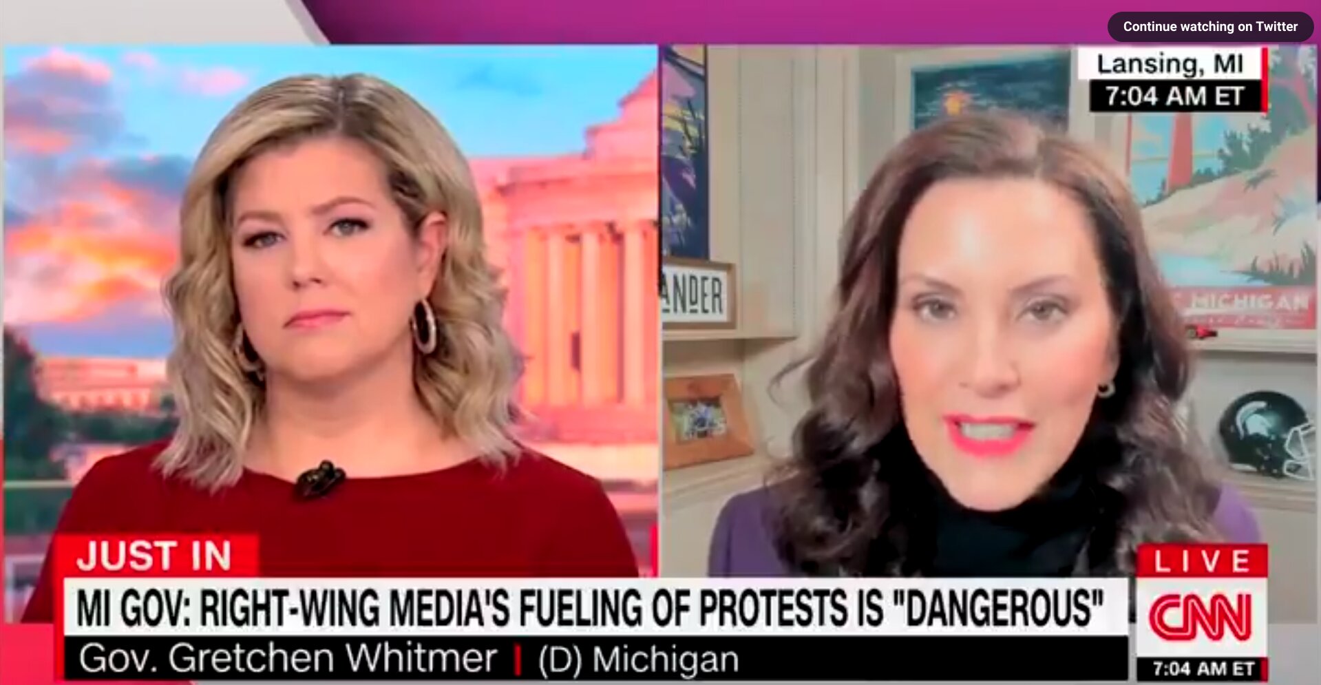 Whitmer Claims Conservative Media’s Support of Canadian Truckers Is ‘Downright Dangerous’
