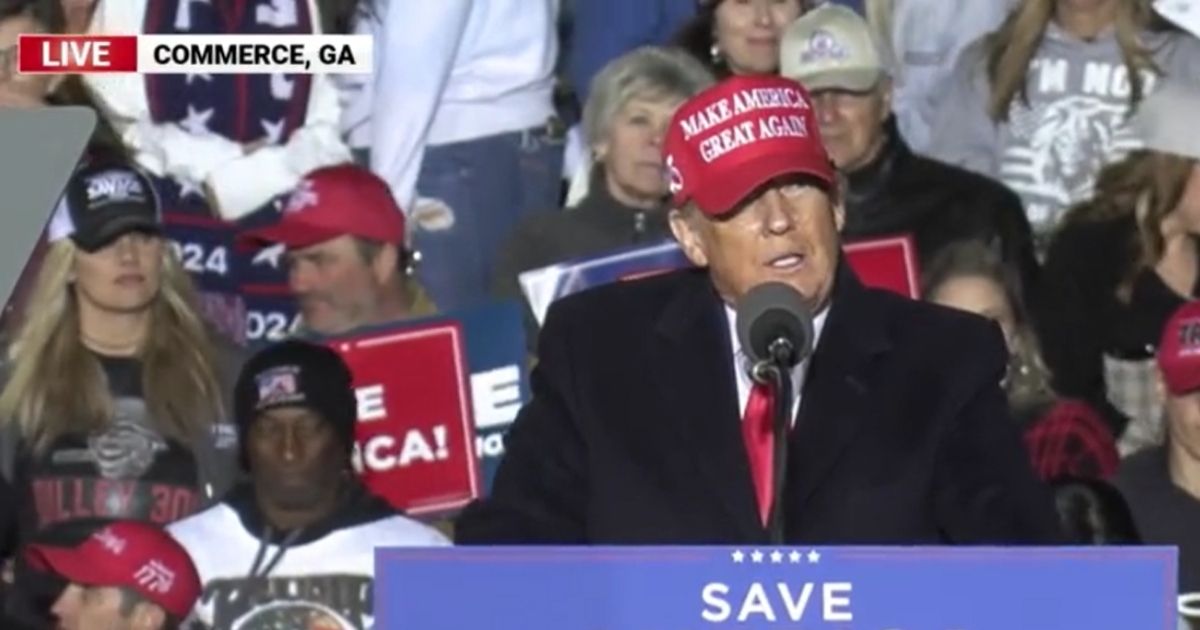 Audience Explodes as Trump Drops the F-Bomb on Biden, Kerry — Look at the Woman in Gray on the Left