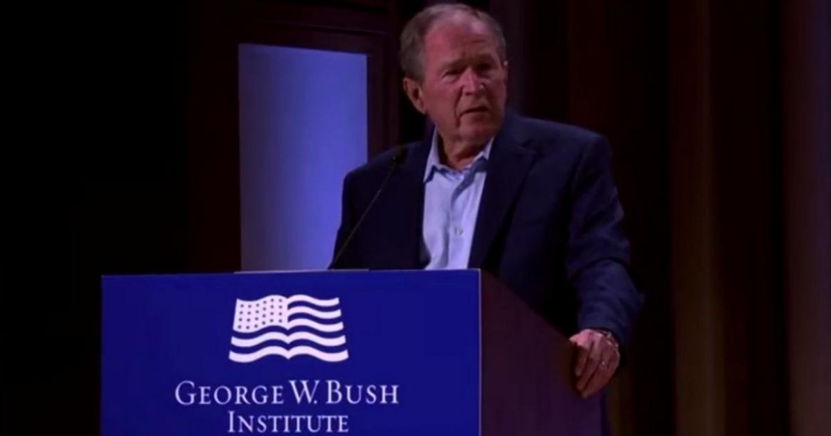 Watch: Bush Pulls a Biden, Makes Accidental Admission About Iraq That Leaves Room Laughing