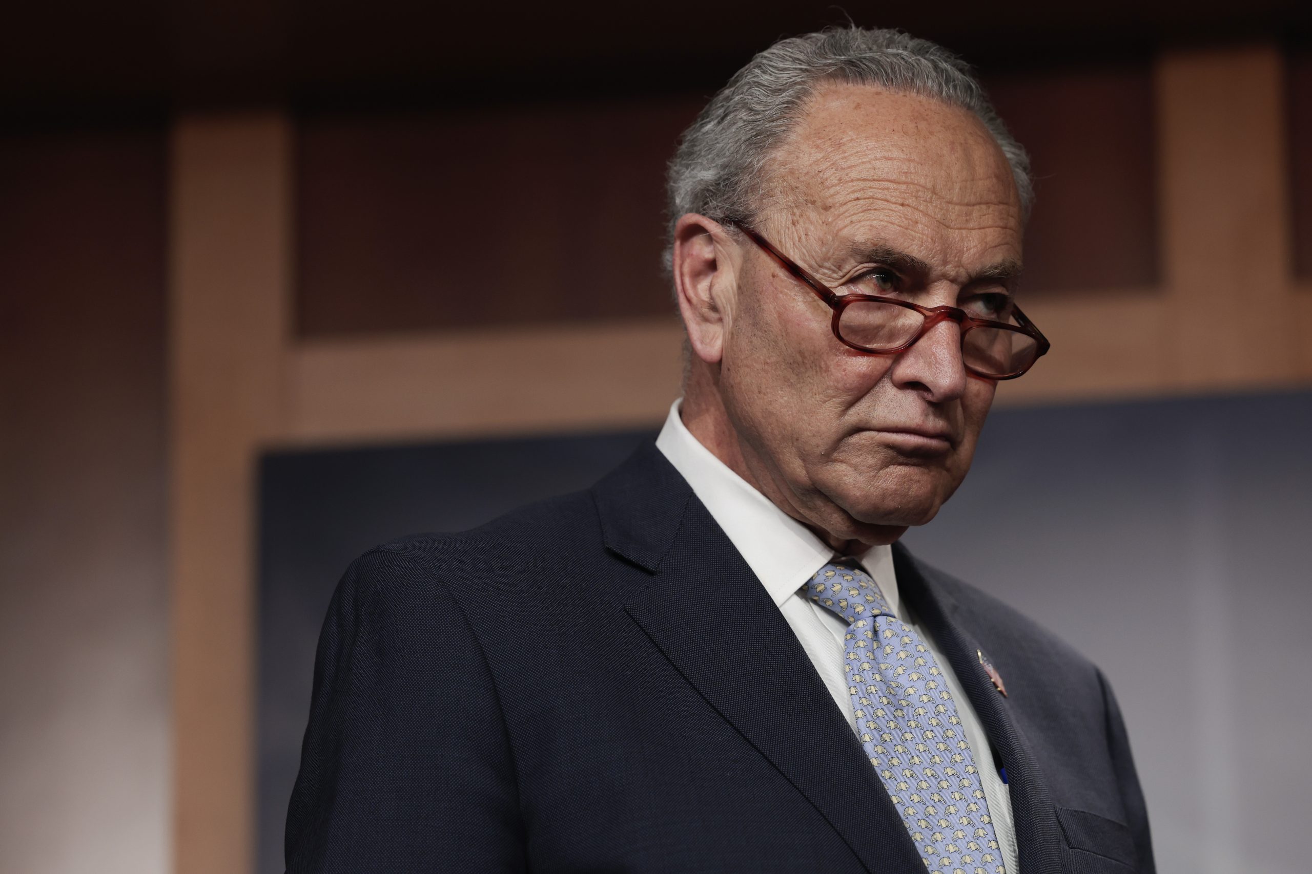 Chuck Schumer Overheard Telling Group of Dem Senators That Nancy Pelosi Is 'In Trouble'