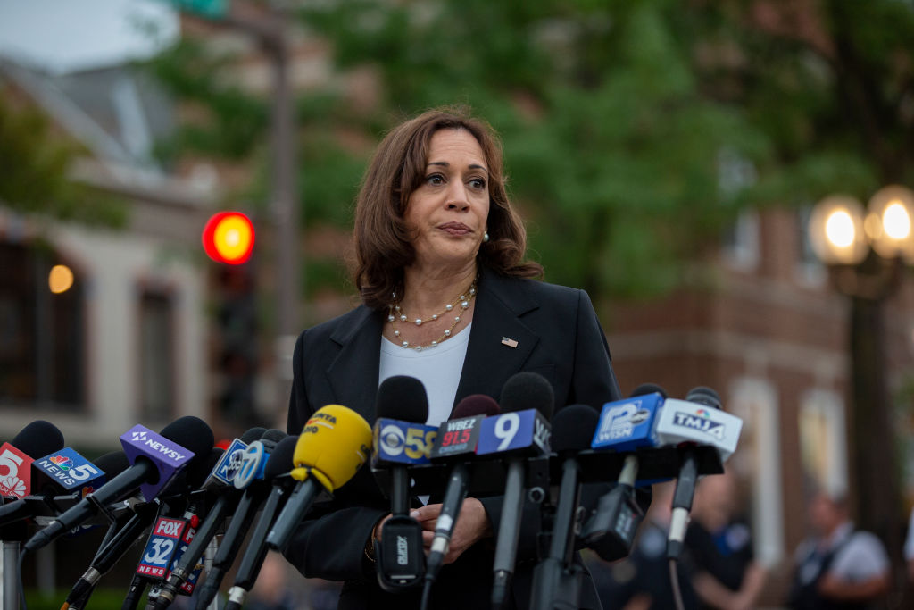 Video: Harris Mocked for Repeating 9-Letter Word During Speech at Scene of Highland Park Shooting