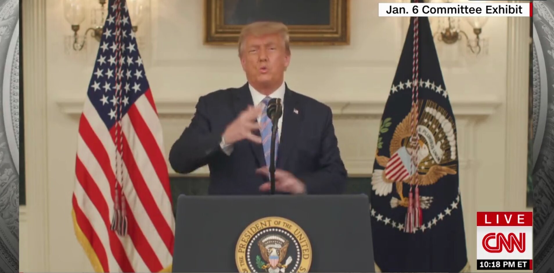 Watch: Jan. 6 Committee Plays Outtakes of Trump’s Jan. 7 Address to the Nation At Public Hearing