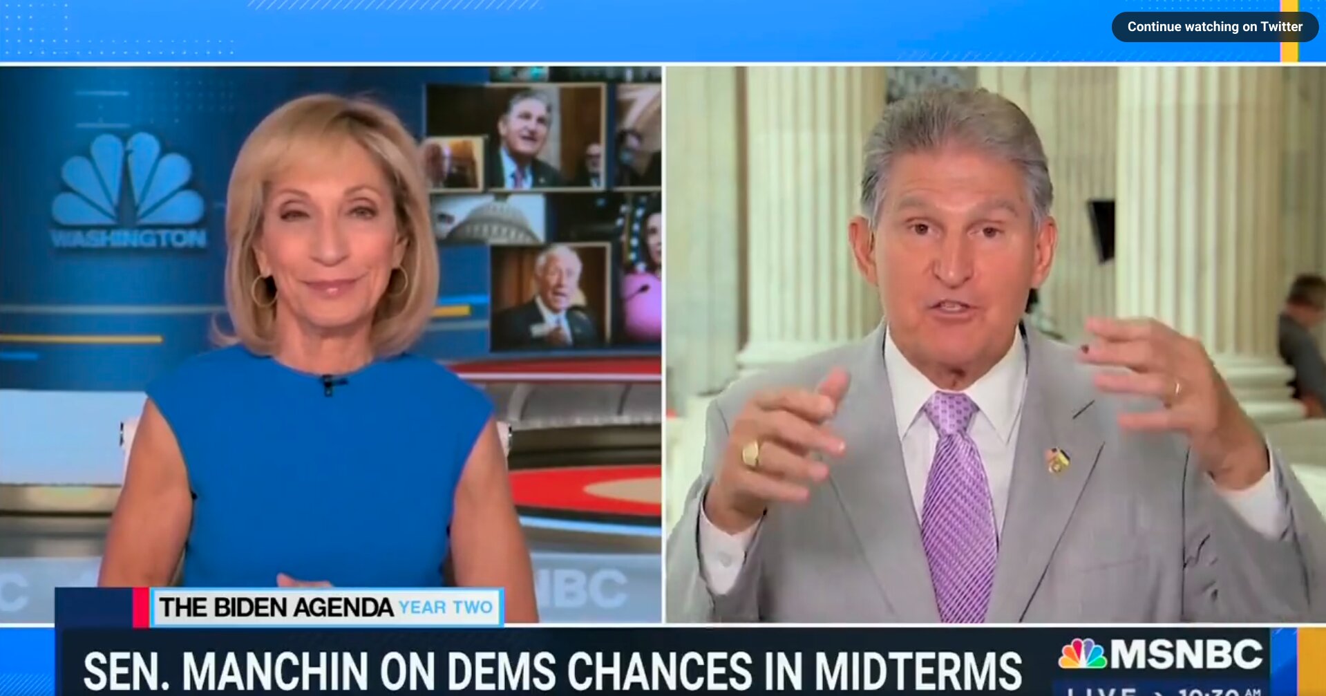 Watch: MSNBC Segment Turns Testy When Host Asks if Manchin Will Support Dems in 2022, 2024