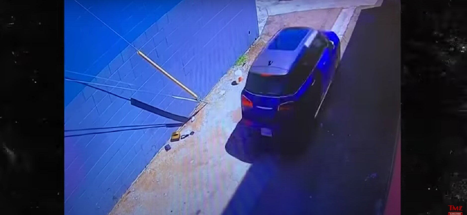 Anne Heche Seen on Video Almost Hitting a Pedestrian Before Crashing Into Home
