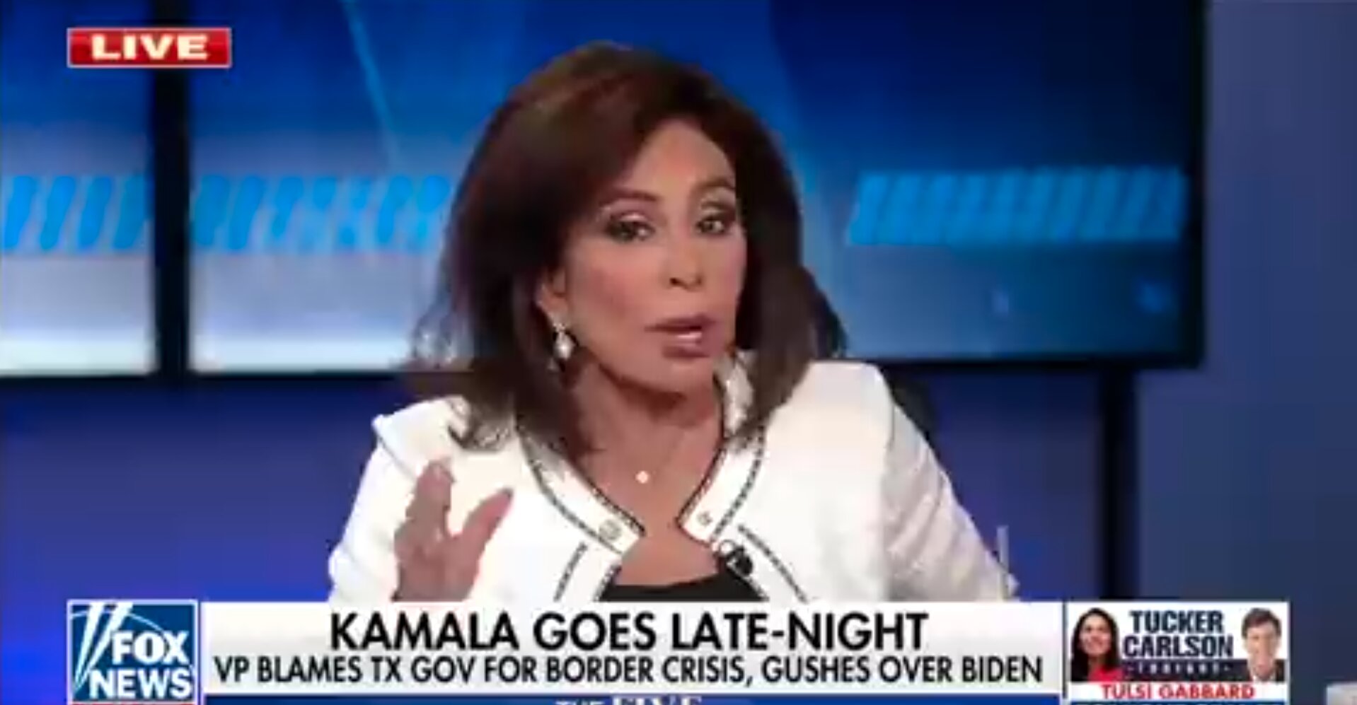 Judge Jeanine Torches Harris: ‘Everybody Knows Joe Is a Disaster and You’re a Disaster Too’