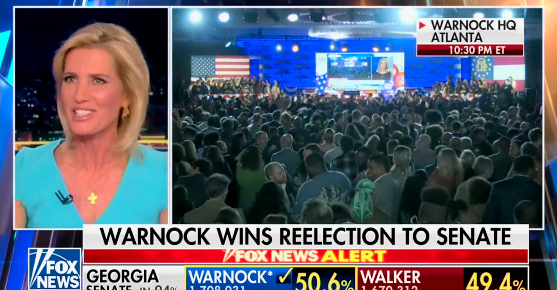 Laura Ingraham Goes Off on GOP Leadership After Warnock’s Victory in Georgia