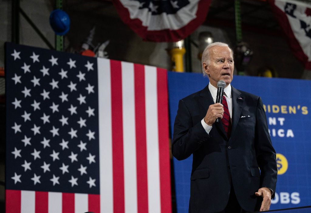 Twitter Users Notice Big Problem with 3 Logos Behind Biden During Speech