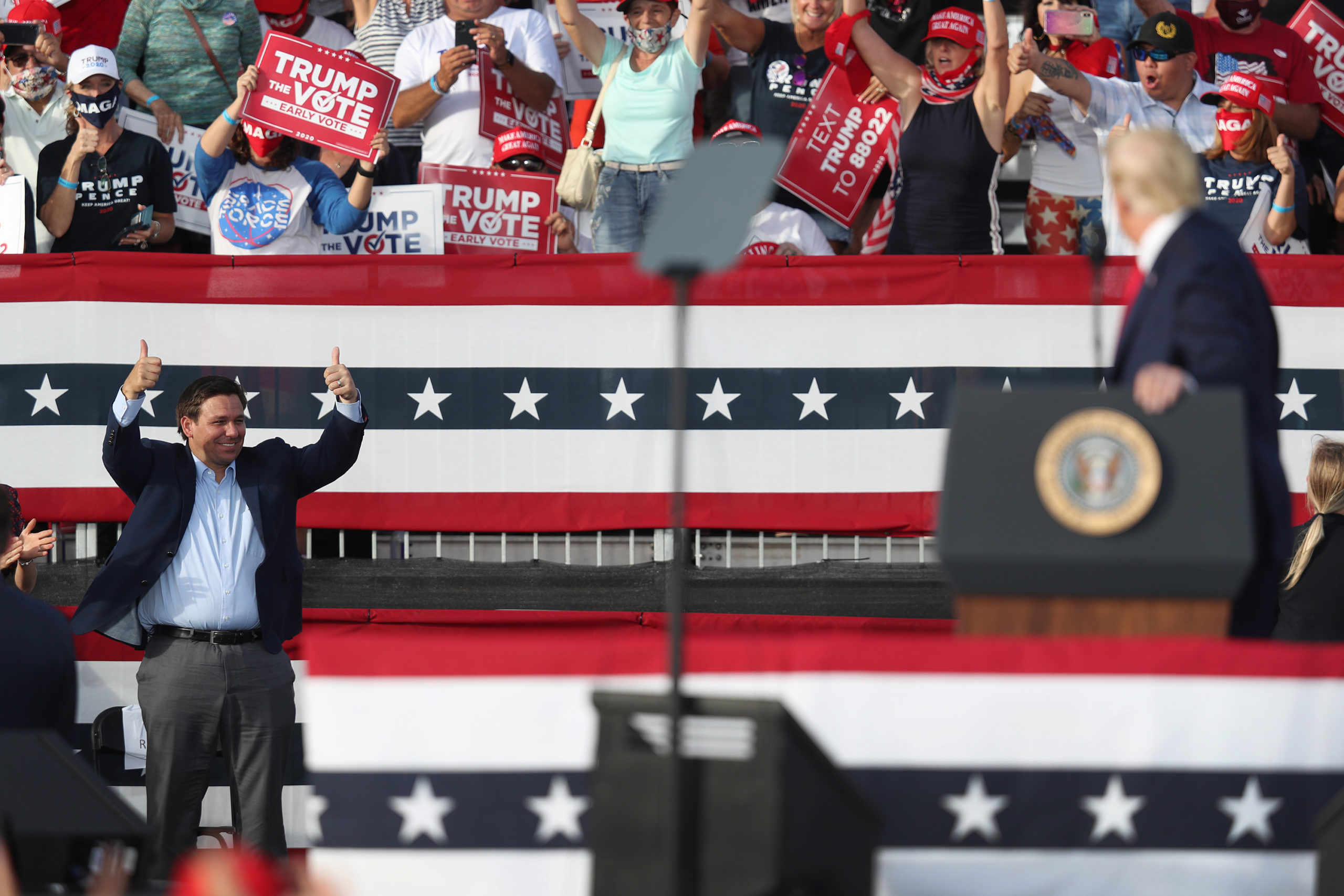 Trump Expresses Confidence When Asked About Hypothetical Matchup With DeSantis