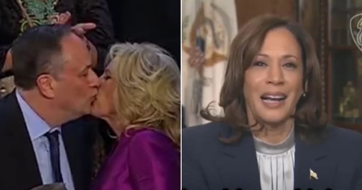 Kamala Harris’ Jaw Drops as She’s Caught Off-Guard with Question About Her Husband Kissing Jill Biden