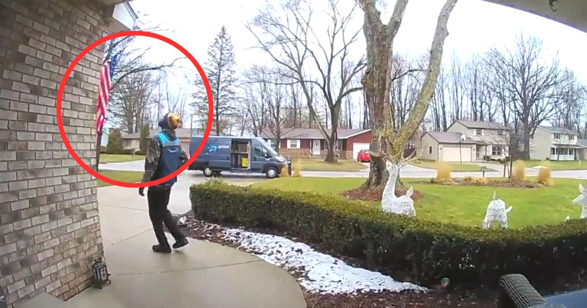 Military Family Brought to Tears Over What Amazon Delivery Driver Did to Their American Flag