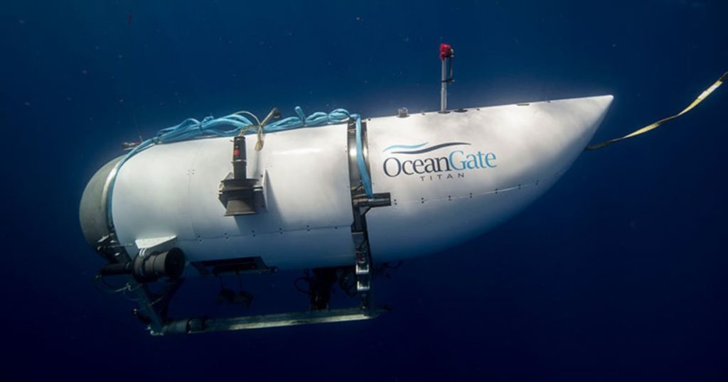 The Titan is seen before its dive in a company photo. (OceanGate.com) The Titan is seen before its dive in a company photo.