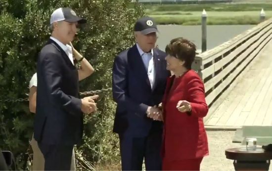 Dem Shakes Hands with Biden, Pulls Him Across the Stage – Look Who Was Watching the Entire Time