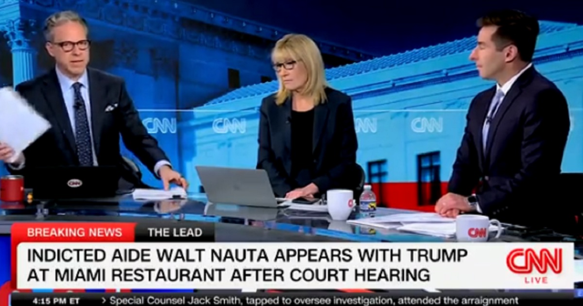 Jake Tapper Melts Down, Demands Control Room End Live Video of What Trump Is Doing After Arraignment