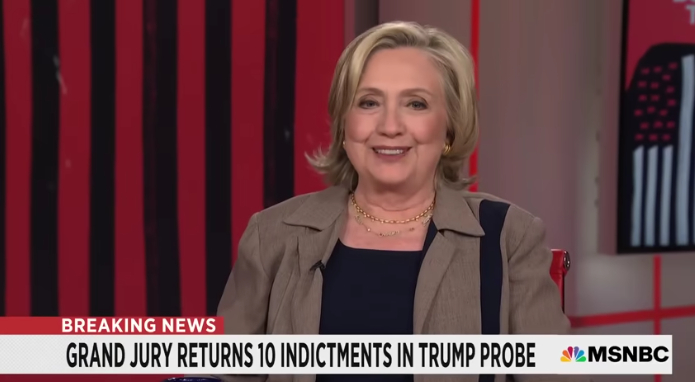 ‘I Can’t Believe This’: Hillary Clinton Laughs at Trump Indictments