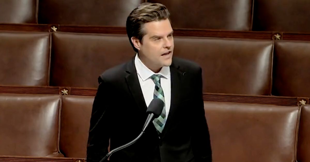 Watch: Matt Gaetz Hilariously Torches Democrat Senator Accused of Bribery on House Floor
