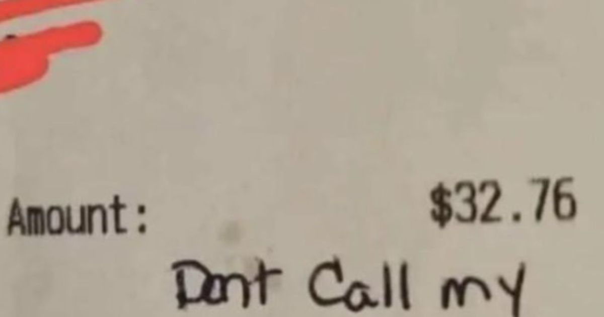 Five-Word Note Woman Put on Receipt Is Going Viral and Dividing the Internet
