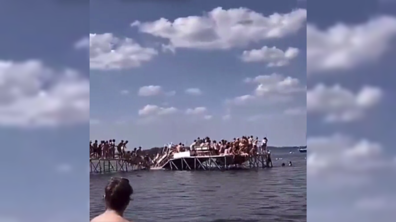 Wisconsin Pier Collapses, Plunging Dozens into Lake