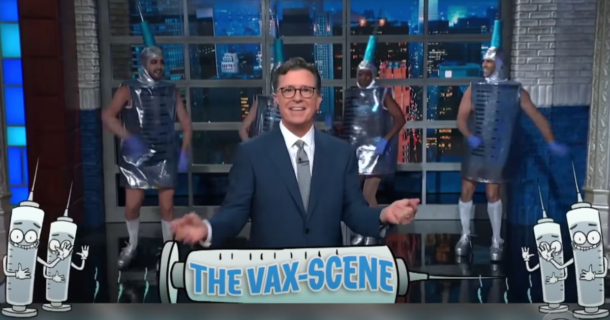 Vaccine Cheerleader Stephen Colbert Forced to Stop Filming Show After Doctor’s Orders