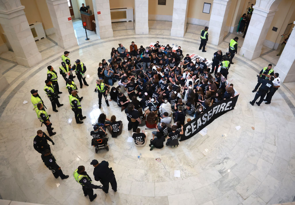 Roughly 300 Pro-Palestinian Protesters Arrested After Assembling in Capitol Office Building
